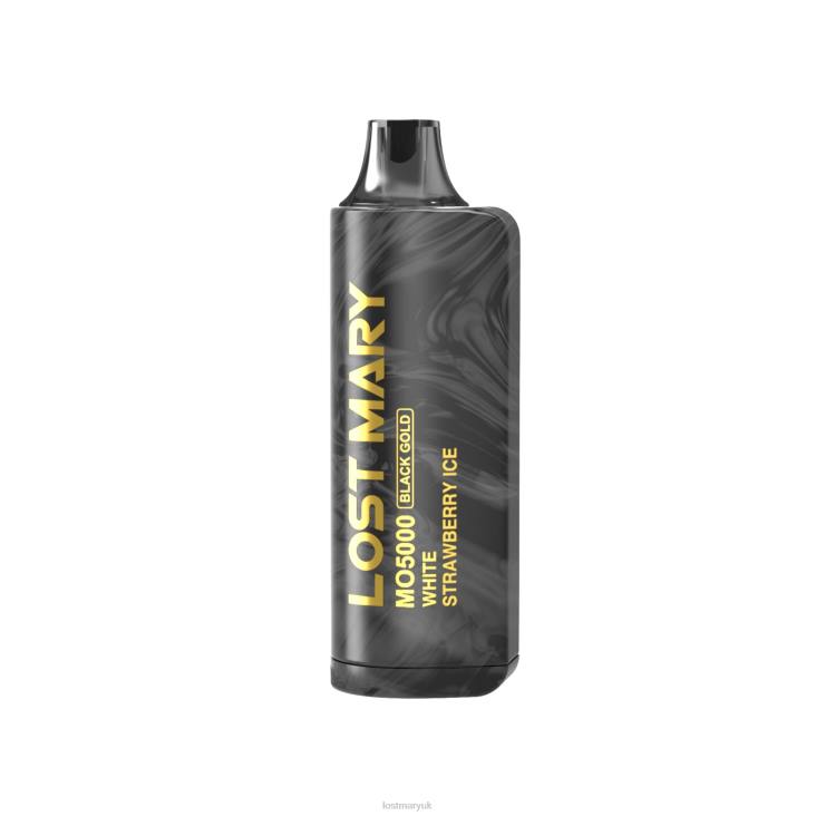 LOST MARY MO5000 Black Gold Disposable 10mL X6885 | Lost Mary Flavours UK White Strawberry Ice