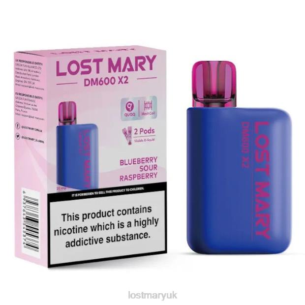 Blueberry Sour Raspberry Lost Mary Flavours UK - LOST MARY DM600 X2 Disposable Vape THZJ202