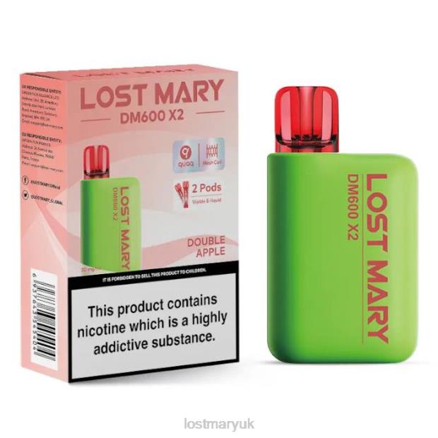 Double Apple Lost Mary Vape UK - LOST MARY DM600 X2 Disposable Vape THZJ191