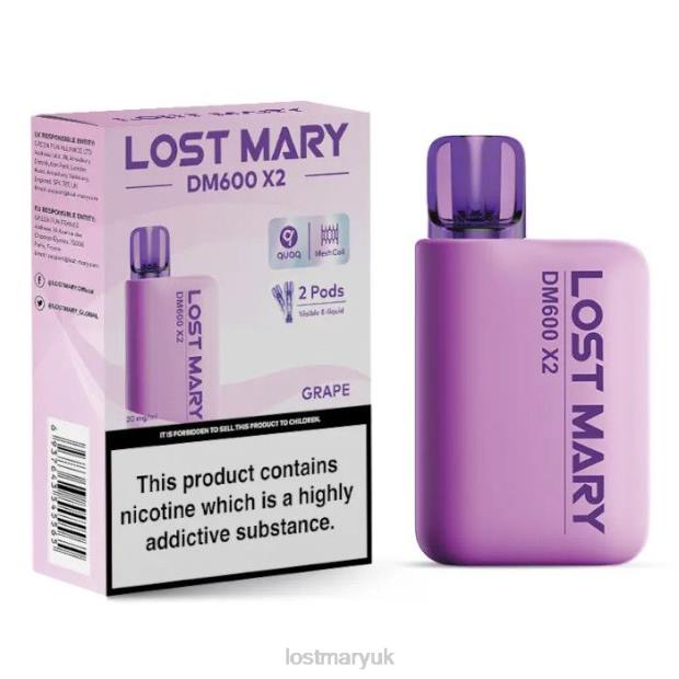 Grape Lost Mary Flavours UK - LOST MARY DM600 X2 Disposable Vape THZJ192