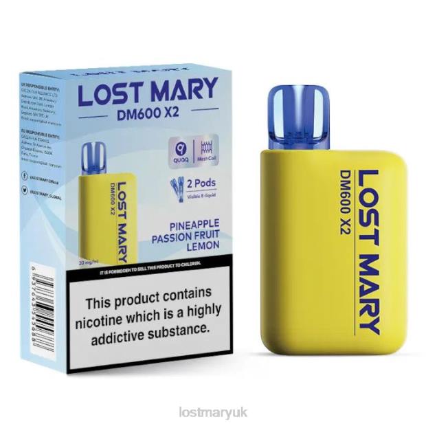 Pineapple Passion Fruit Lemon Lost Mary Sale UK - LOST MARY DM600 X2 Disposable Vape THZJ197