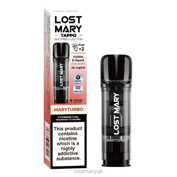 Maryturbo Lost Mary UK - LOST MARY Tappo Prefilled Pods - 20mg - 2PK THZJ185