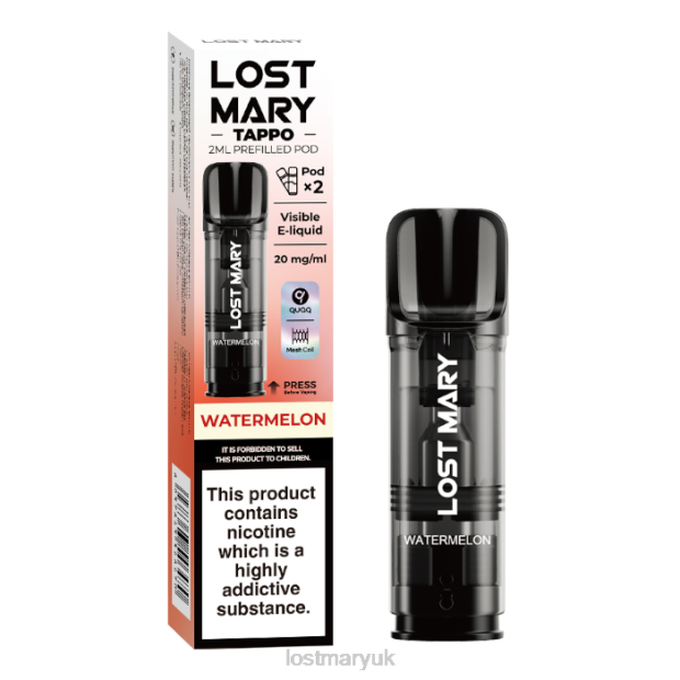 Watermelon Lost Mary Sale UK - LOST MARY Tappo Prefilled Pods - 20mg - 2PK THZJ177